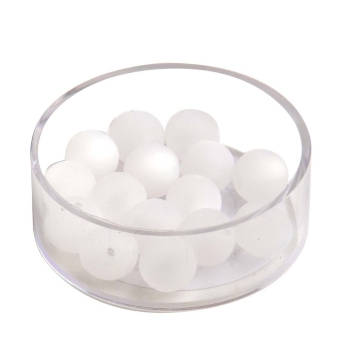 Perle 8mm Polaris matt 15 Stück weiss