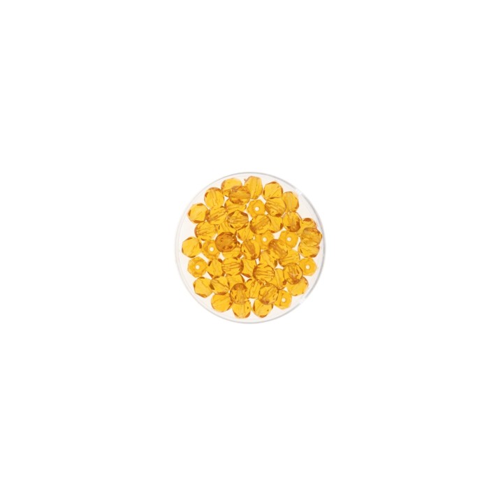 Glasschliffperlen 6mm 50 Stück topas