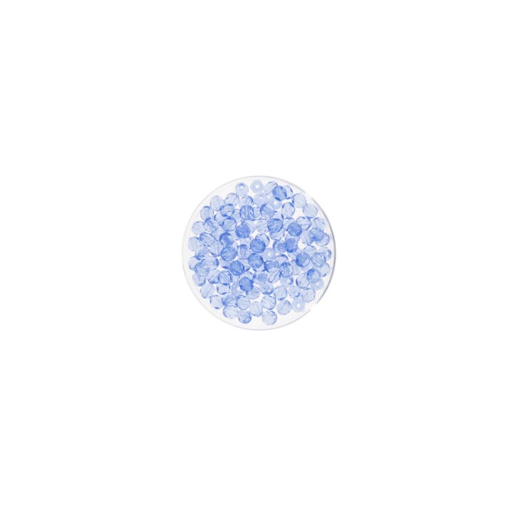 Glass-beads 4mm 100pcs light sapphire