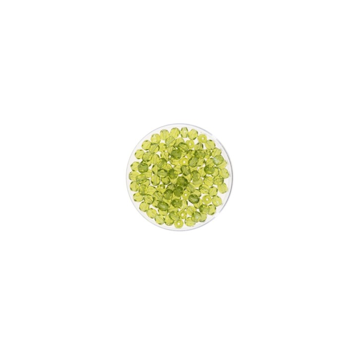 Glasschliffperlen 4mm 100 Stück olivin