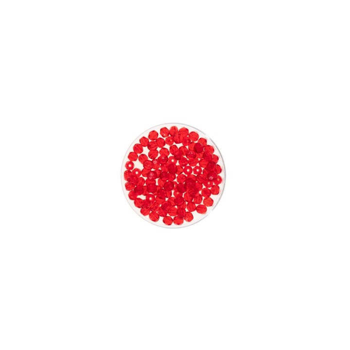 Perles en verre taillé 4mm 100pcs rubis
