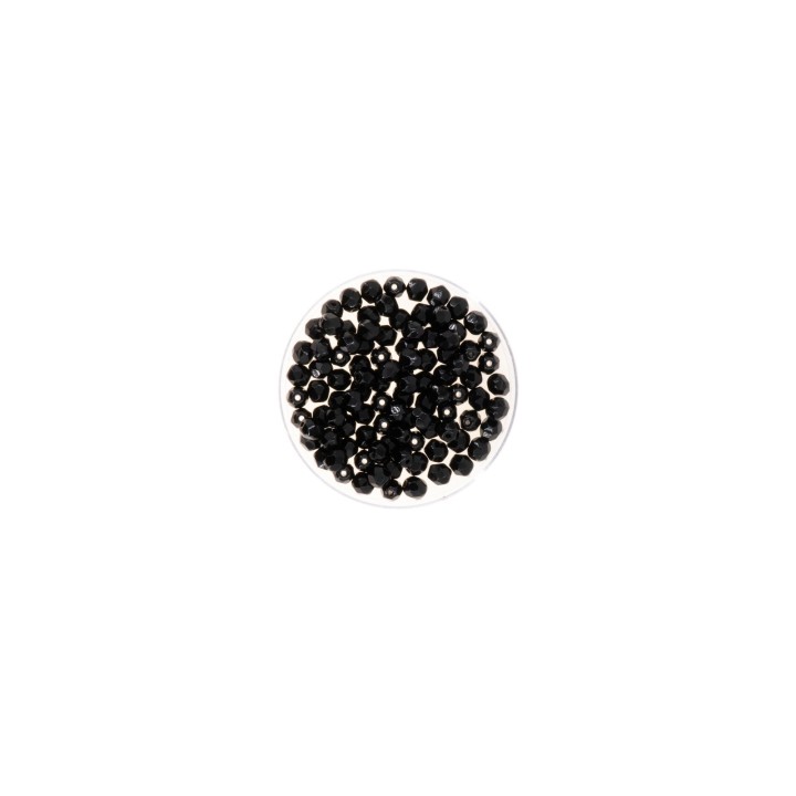 Glass-beads 4mm 100pcs black