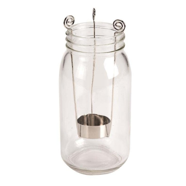 Teelichthalter Metall silberfarben für Glas 15cm 2 Stück