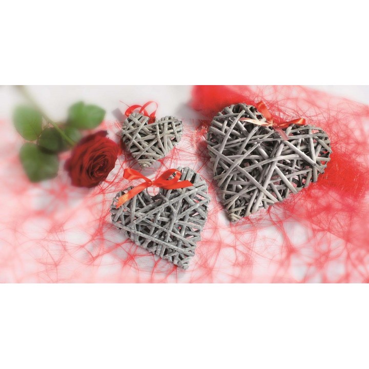 Osier heart grey Ø 15cm