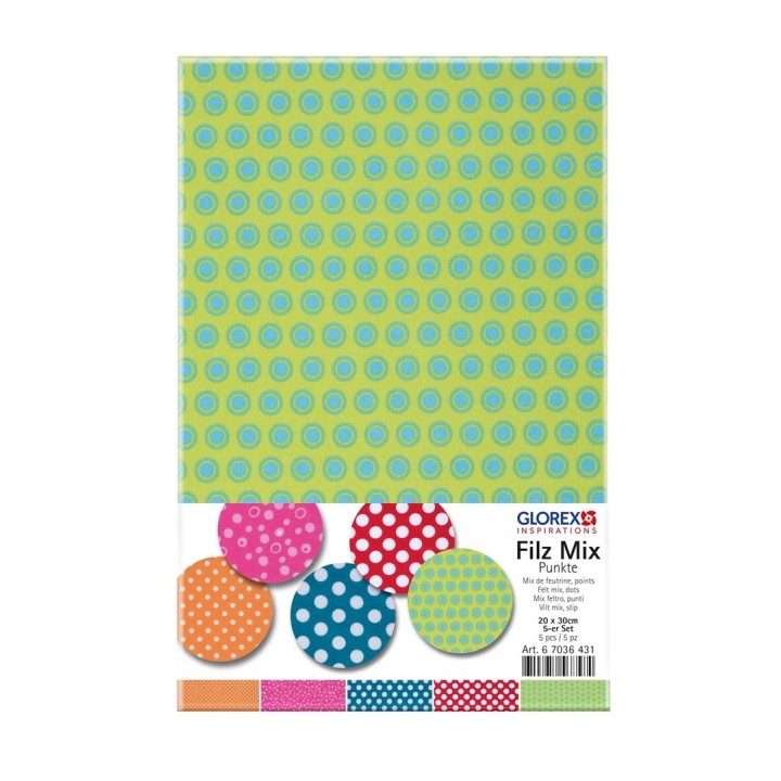 Filz-Packung 5er Set, Kreise 20x30cm