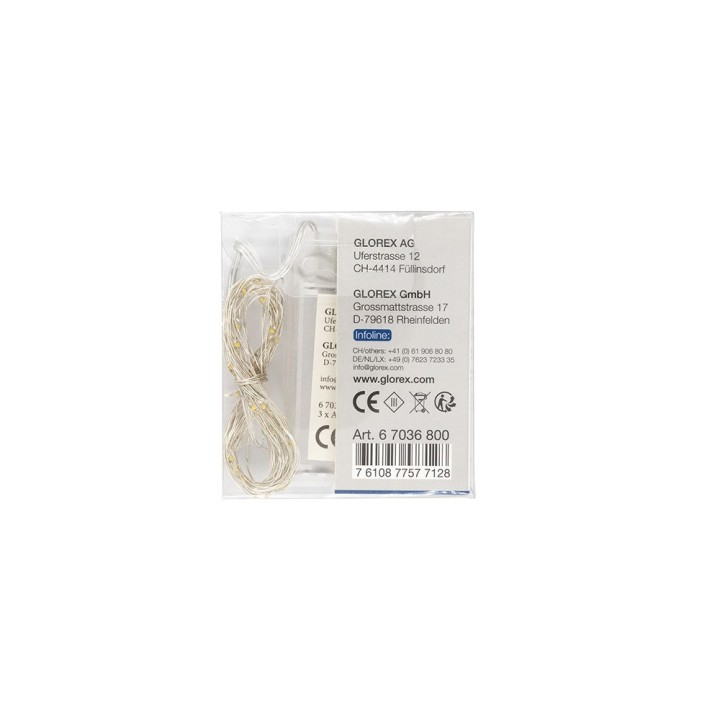 LED light garland 40 lights timer, warm white, 3AA battery