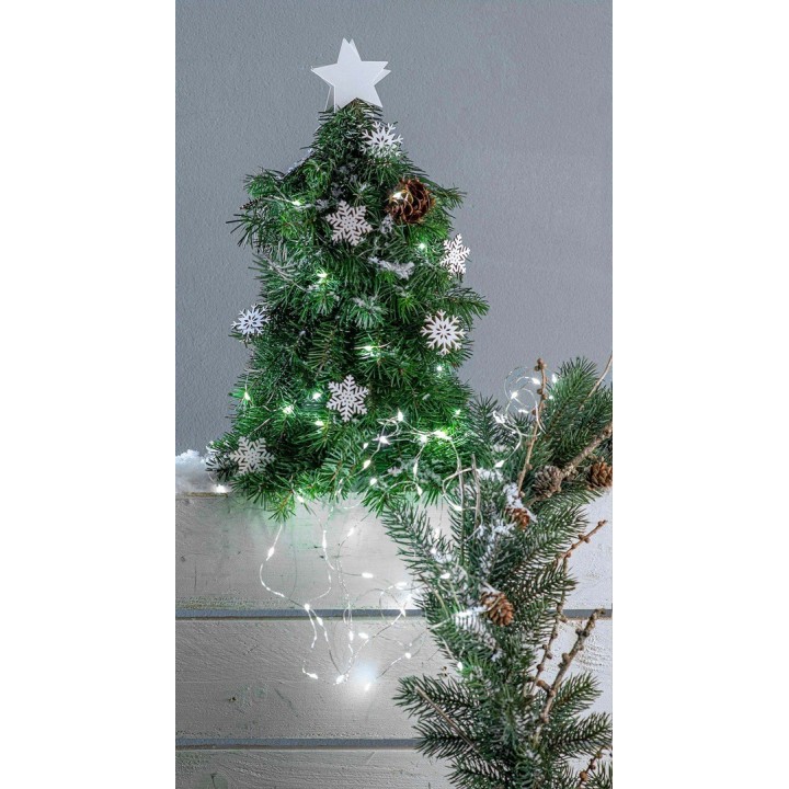 LED light garland 50 lights timer, warm white, 3AA battery