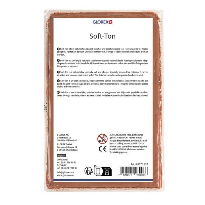 Soft-Ton, natürlicher Ton terracotta 2500g lufthärtend