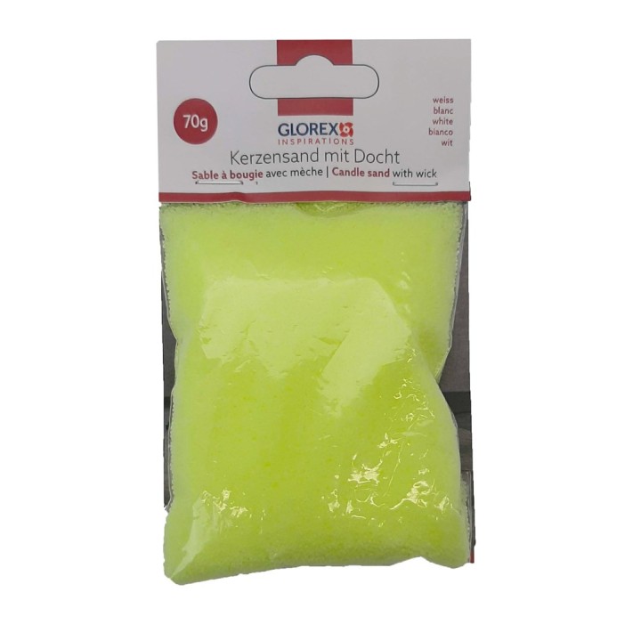 Kerzensand mit Docht 70g gelb