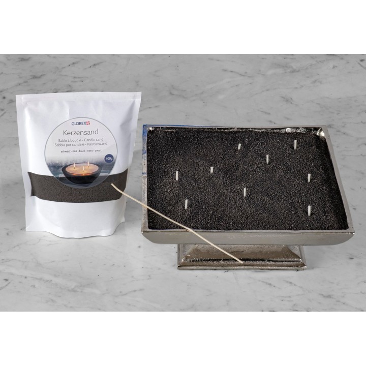 Sable à bougie 400g, noir Grand conditionnement