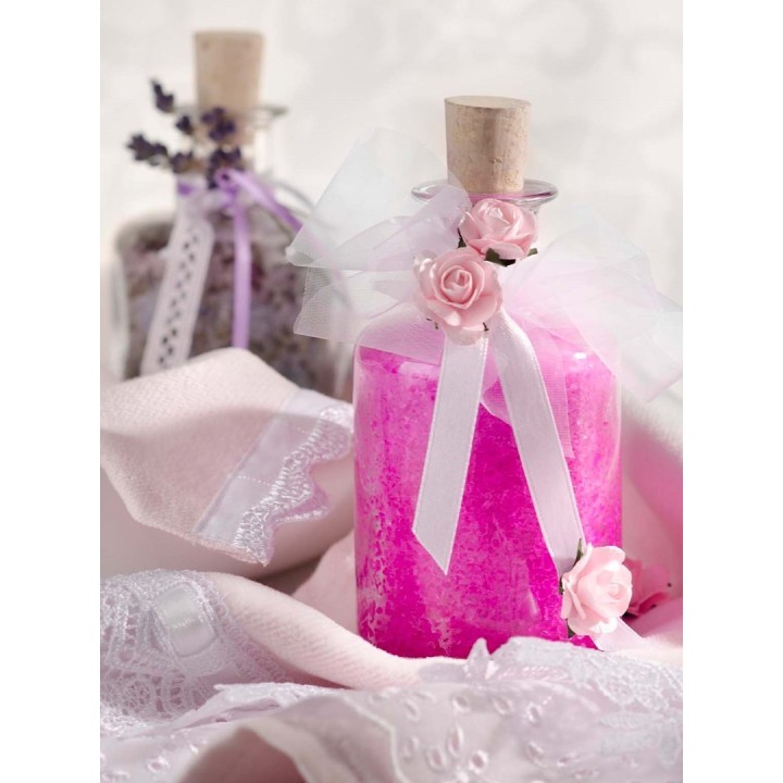 Flasche rund mit Korken Klarglas 200ml