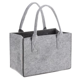 Sac en feutrine 26x38x24cm bicolore, gris/anthracite