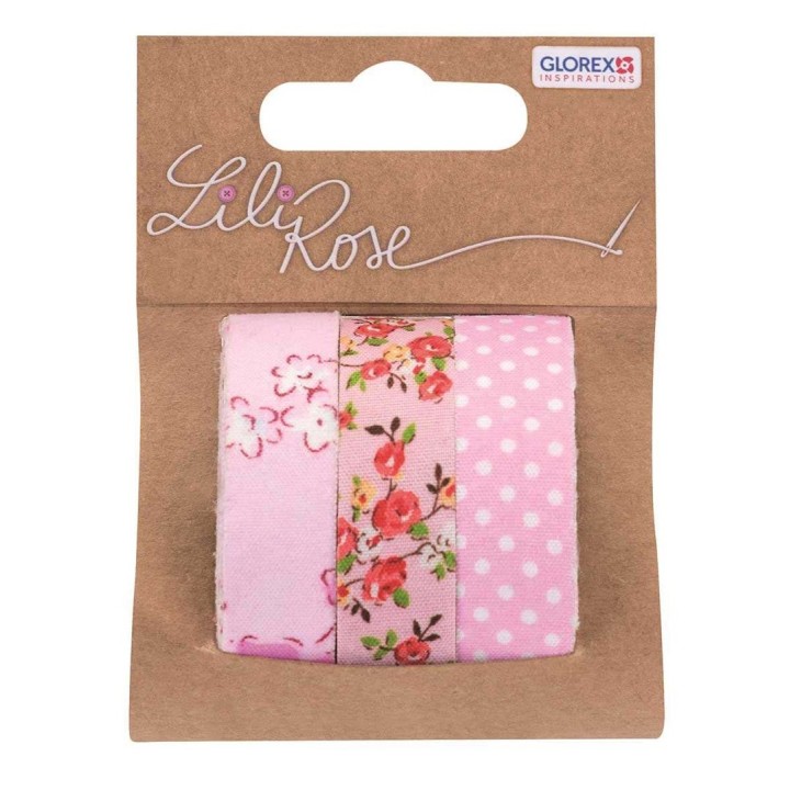 Textile ribbons self-adhesive 3x1m pink 3