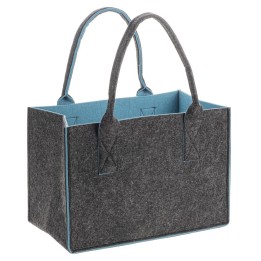 Filztasche, H26xB38xT24cm bicolor, anthrazit/petrol