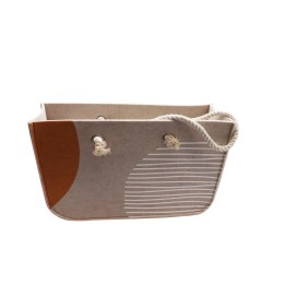 Filztasche, orange/beige 42x14x25cm