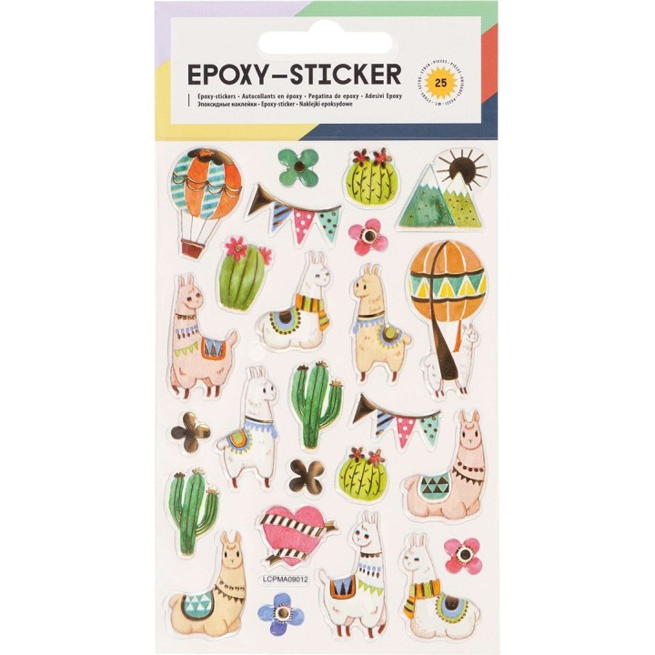 Epoxy-Sticker Alpaca 25 Sticker