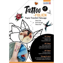 Tattoo-Folie A4, 2 St. für Laser- und Tintendrucker