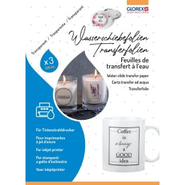 Wasserschiebefolie A4, 3 St. für Tintenstrahldrucker