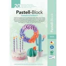 Pastell-Block DinA4, 20 Blatt 10x Ton- und 10x Fotokarton