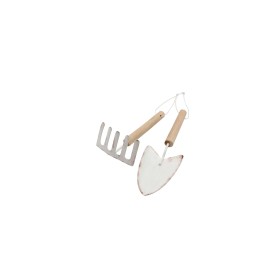 Schaufel+Harke Set, weiss 5x18,5cm + 6x13cm