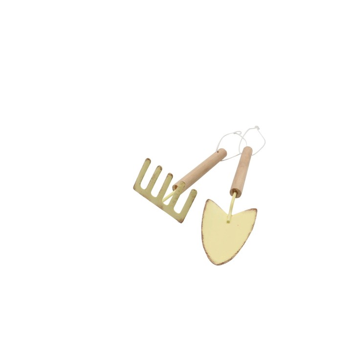 Schaufel+Harke Set, gelb 5x18,5cm + 6x13cm