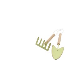 Schaufel+Harke Set, grün 5x18,5cm + 6x13cm