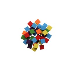 Holzwürfel 15mm 42St farbig FSC