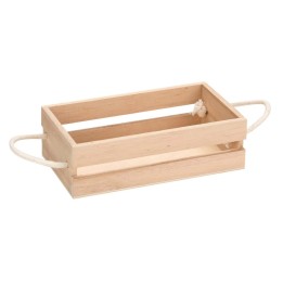 Holzkiste mit Kordelhandgriff 18x10x5,5cm FSC