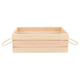 Holzkiste mit Kordelhandgriff 24x16x8,5cm, FSC