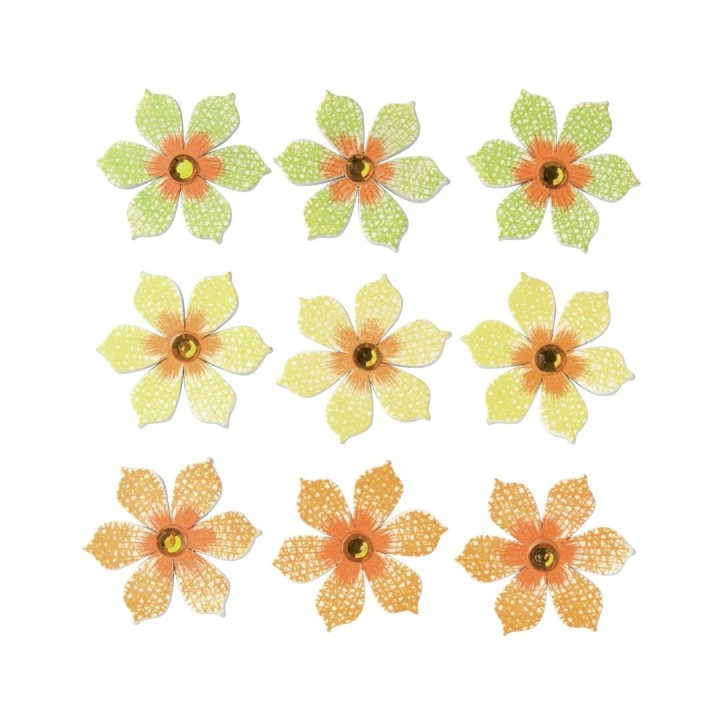 Streuteile Blumen 9St 3,2x3,2 cm