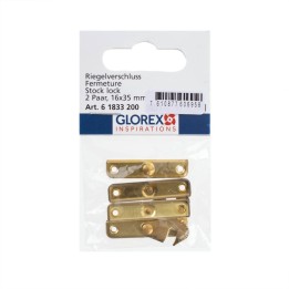 Riegelverschluss 16x35mm 2Pa schraubbar, goldfarben