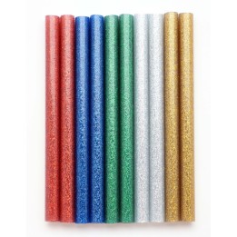 Ersatzstäbe 7,5x100mm 10St farbig, Glitter, für "Mini"