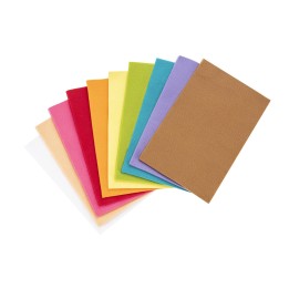Feutrine 250g 50pcs assorties 20x30cm, 100% acrylique