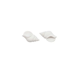 Streuteile Muschel, Polyresin weiss 6 St. 3x2cm selbstkleb.