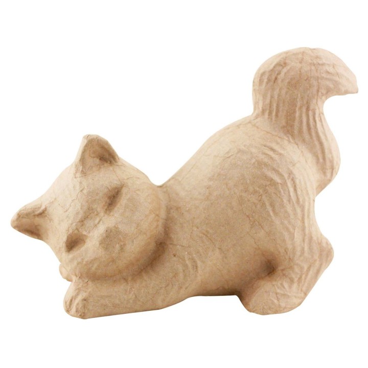 Papp-Katze schmusend 21,5x11x10cm