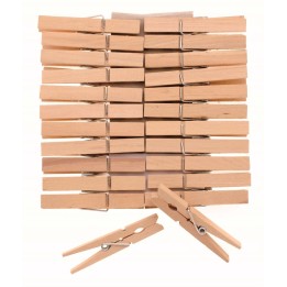 Wäscheklammern Holz 72mm 100St natur FSC