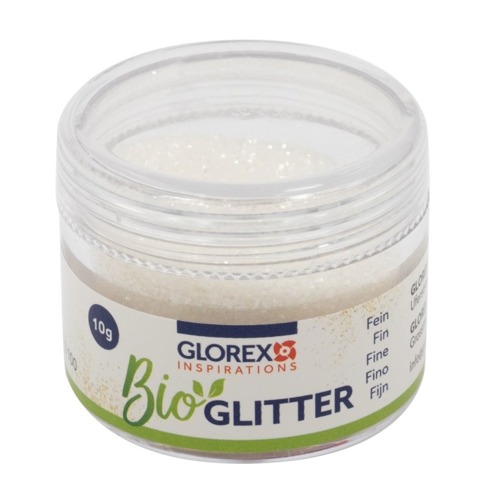 Bio Glitter fein, 10g, weiss