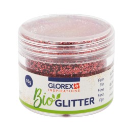 Bio Glitter fein, 10g, rot