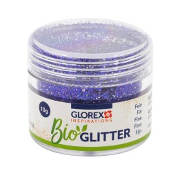 Bio Glitter fein, 10g, d'blau
