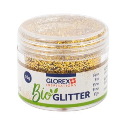 Bio Glitter fein, 10g, goldfarben