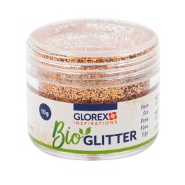 Bio Glitter fein, 10g kupferfarben