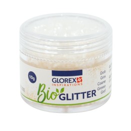 Bio Glitter grob, 10g, weiss