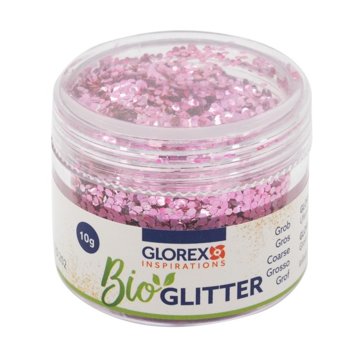Bio Glitter grob, 10g, rosa