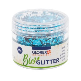 Bio Glitter grob, 10g, h'blau