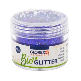 Bio Glitter grob, 10g, d'blau
