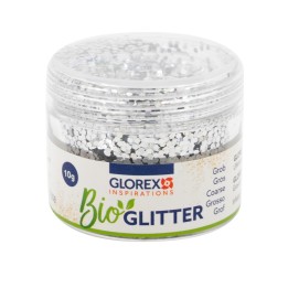 Bio Glitter grob, 10g silberfarben