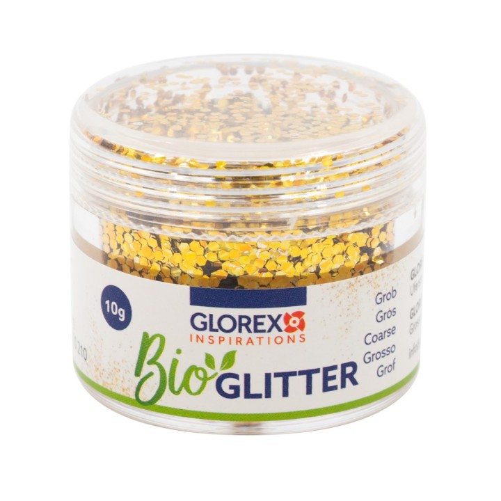 Bio Glitter grob, 10g goldfarben