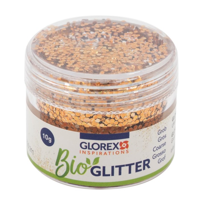 Bio Glitter grob, 10g kupferfarben