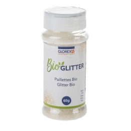 Bio Glitter fein, 60g weiss