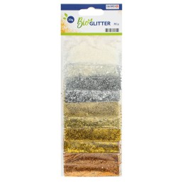 Bio Glitter, mix 2x5 Farben, 20g